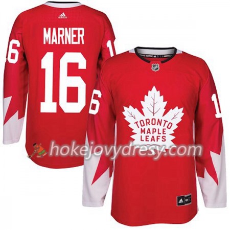 Pánské Hokejový Dres Toronto Maple Leafs Mitchell Marner 16 Červená 2017-2018 Adidas Alternate Authentic